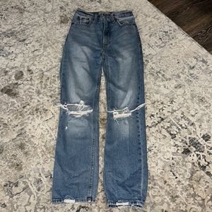 Abercrombie & Fitch Blue Straight Leg Jeans